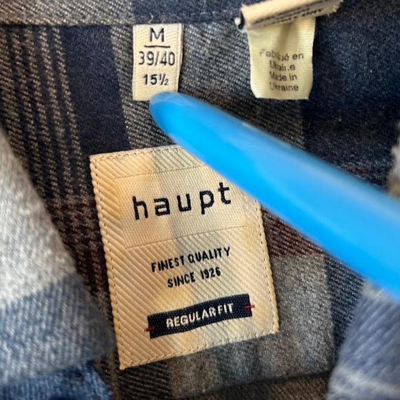 Haupt Regular Fit Men’s Plaid (Size Medium) - Picture 2 of 7